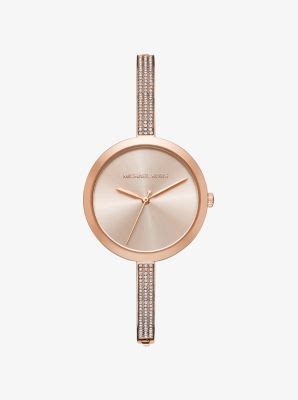 michael kors blakely pavé rose gold tone watch|Rose.